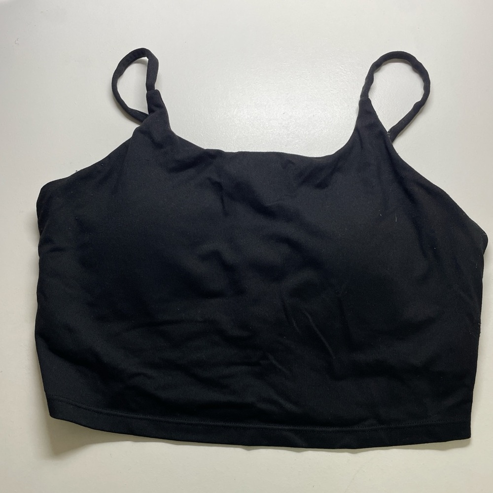 Black Cropped Tank Top